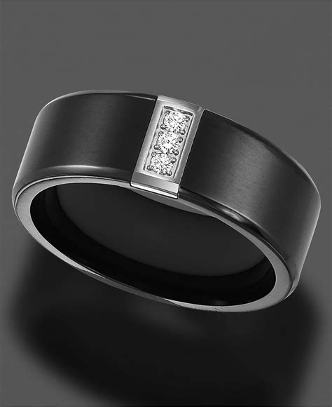 Shop with afterpay on eligible items. Pretty sure he would want this. | Black titanium ring ...