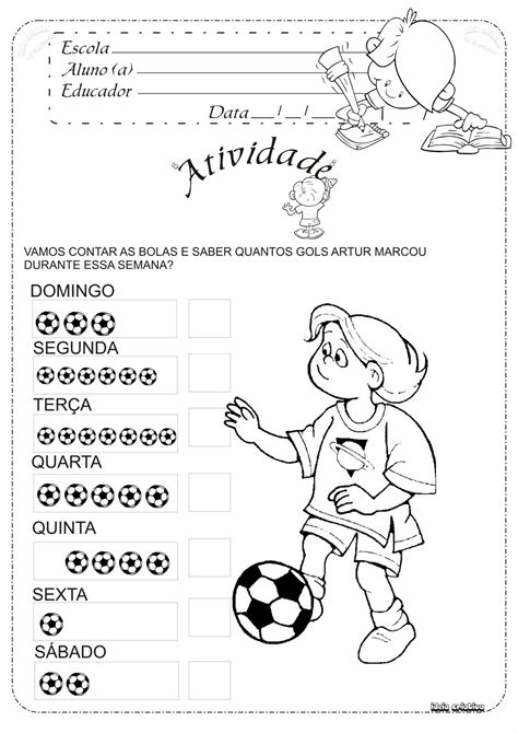 Atividade Copa Do Mundo Educação Infantil Dias Da Semana