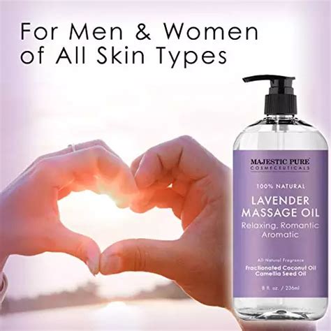 Majestic Pure Lavender Massage Oil For Men And Women Great For Calming Soothing And To Relax
