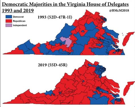 Maps Depict Virginias Changing Political Geography Over The Years