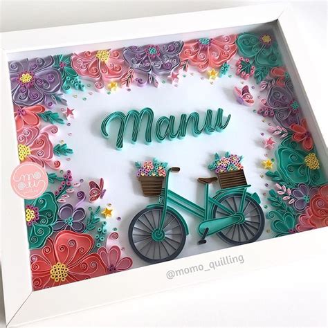 Momo Quilling And Paper Art On Instagram “para A Manu 🚲💐 30x24cm