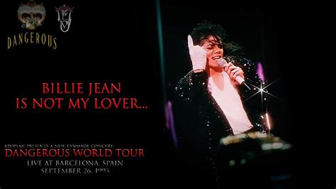 BILLIE JEAN Dangerous World Tour Fanmade Michael Jackson YouTube