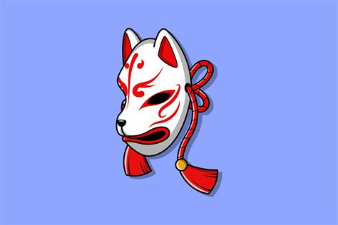 Japanese Kitsune Mask Graphic By Starkey · Creative Fabrica