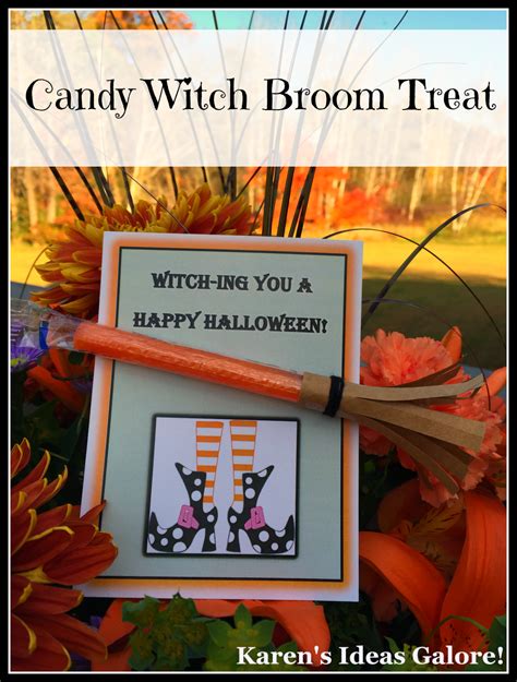 Karens Ideas Galore Candy Witch Broom Treat How To With Free Printable