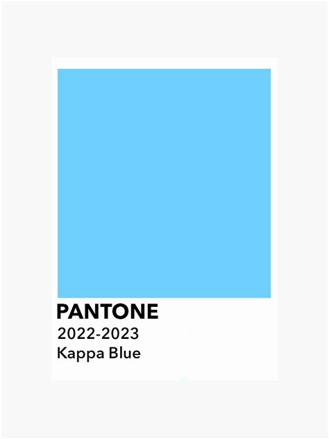 Pantone Color Swatch Kappa Blue Sticker By Edkneibert Redbubble