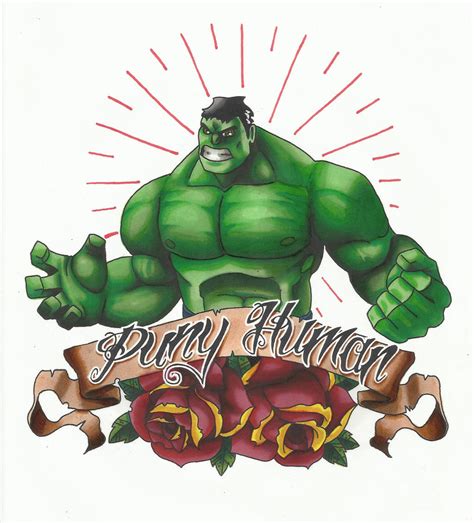 Hulk Tattoo Design Colour By Funkt Green On Deviantart