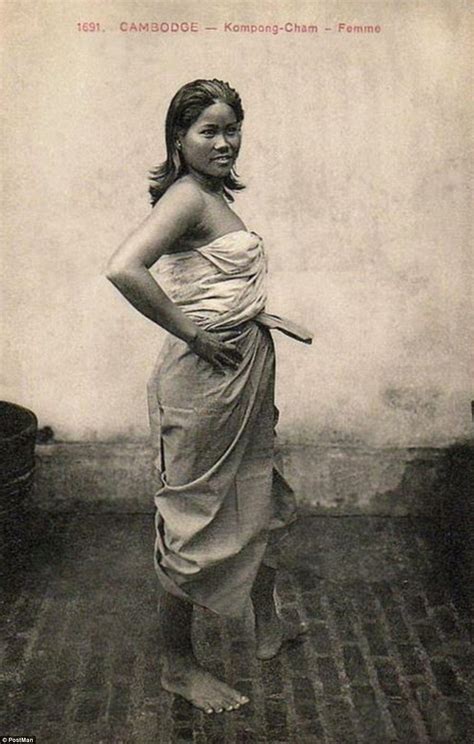 Worldwide Style A Cambodian Woman Pictured Circa 1906 Poses Barefoot