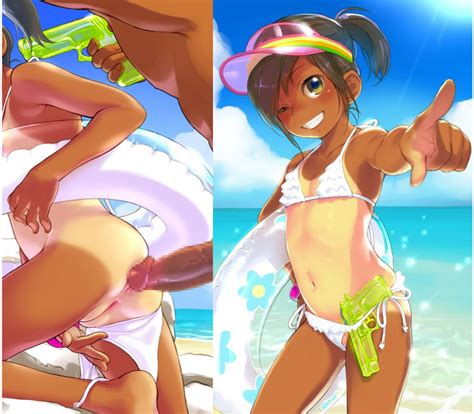 Kikurage Crayon Arts Original Highres Tagme Third Party Edit Babe Girl Age Difference