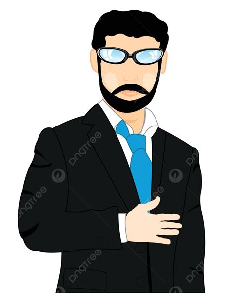 Man In Suit Man Spectacles Vector Vector Man Spectacles Vector Png