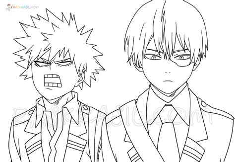 Shoto Todoroki Anime Coloring Pages Mha My Hero Academia Coloring Pages