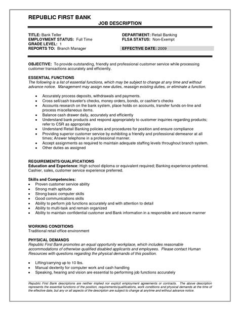 list  physical requirements  job descriptions phislac