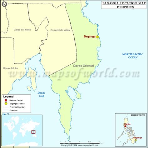 Where Is Baganga Location Of Baganga In Philippines Map