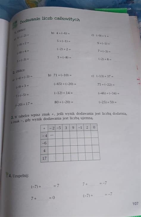ćwiczenia Do Matematyki Klasa 7 - Matematyka ćwiczenia wersja C kl 5 str 107 zad 1 2 3 i 4 Pomocy!!!daje