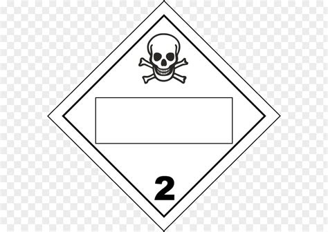 Placard Dangerous Goods HAZMAT Class 2 Gases Toxicity Poison PNG Image