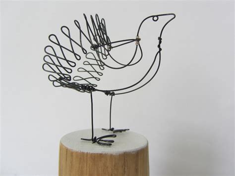 Wire Chicken Chicken Ornament Wire Bird Bird Sculpture Etsy Uk