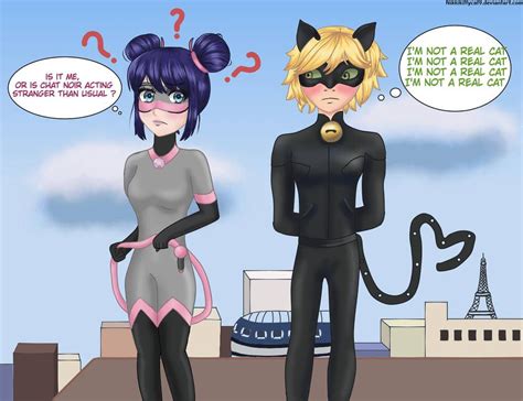 multimouse and chatnoir miraculous ladybug by nikkikittycat9 miraculous ladybug kiss miraculous