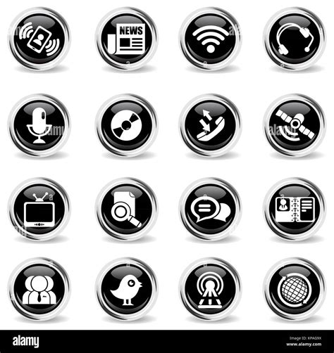 Communication Icons Set Stock Photo Alamy