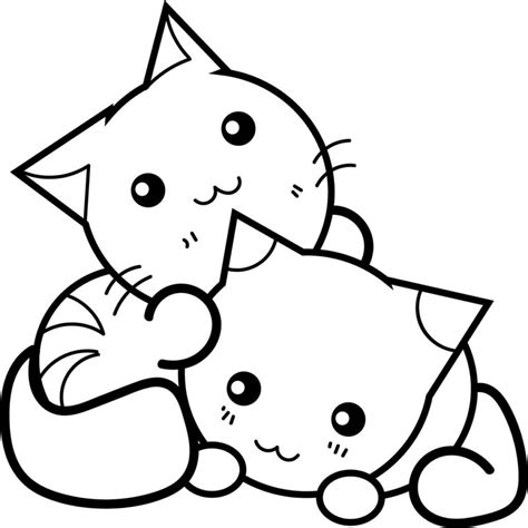 Coloriage Chaton Imprimer Pour Les Enfants Au Format A4