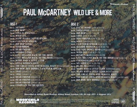 Paul Mccartney Wild Life And More Ultimate Archive 2cd Giginjapan