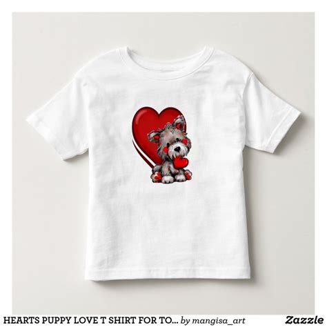Hearts Puppy Love T Shirt For Toddlers Zazzleca Love T Shirt