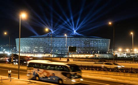 Although work on the site in central baku began in summer 2011, no construction could be carried out until early 2013. Baku National Stadium