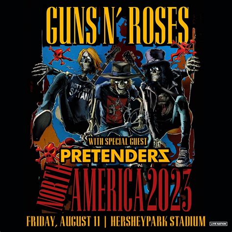 Guns N Roses Announce The Pretenders Will Support Tour Stop In Hershey