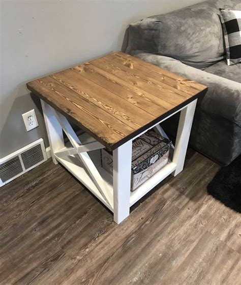 Rustic X End Table Ana White