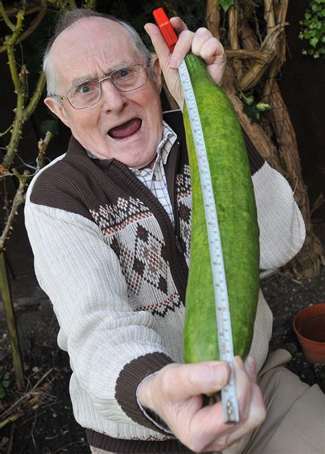 Grandfathers Shock After Growing 21 Inch Cucumber Daily Mail Online