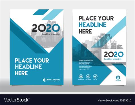 Business Book Cover Design Template In A4 Vector Image