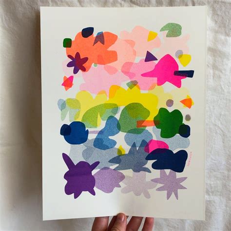 Riso Painting Palette Natalie Andrewson Risograph Print Riso Print