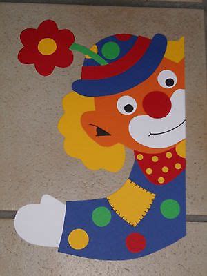 Karneval bastelvorlagen kostenlos / kids n fun de 36 ausmalbilder von karneval :. Fensterbild Tonkarton Karneval Fasching Fenstergucker Clown Blume Deko NEU *** | Fasching ...