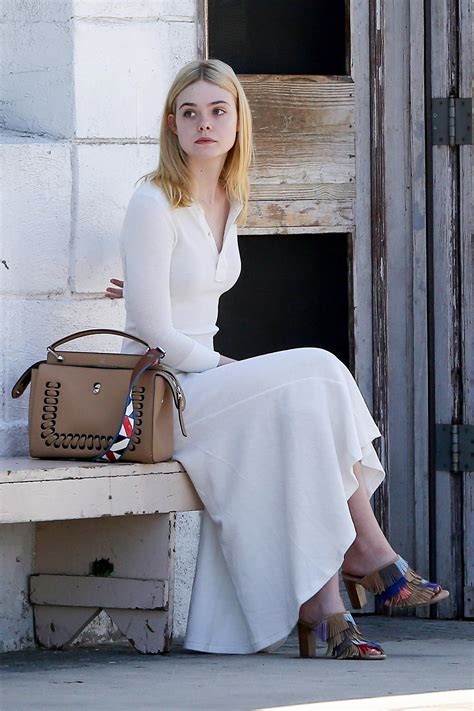 Elle Fanning In The Fringed Summer Sandal Vogue
