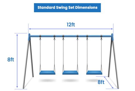 Swing Set Dimensions Standard A Frame And Diy Sizes