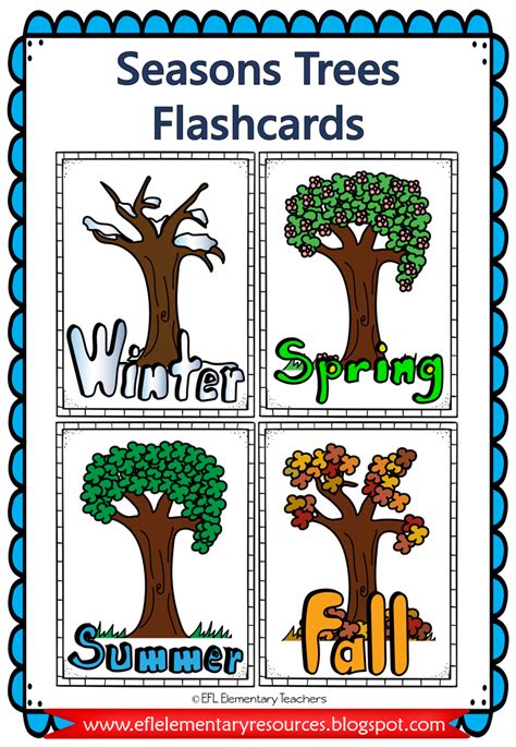 Efl Elementary Teachers Seasons And Nature