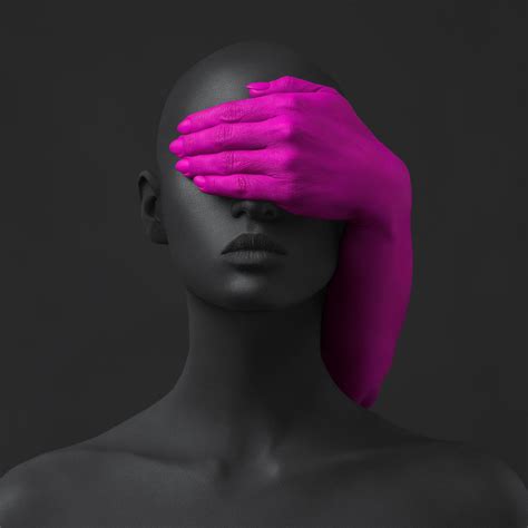 Nothing To See Pink Fine Art Collection Contemporary Fine Art Photography Dark Portrait