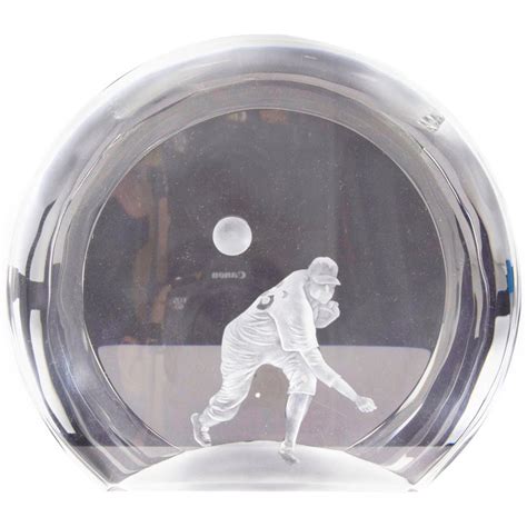 Laser Etched 3d Crystal Baseball Trophy For Sale At 1stdibs