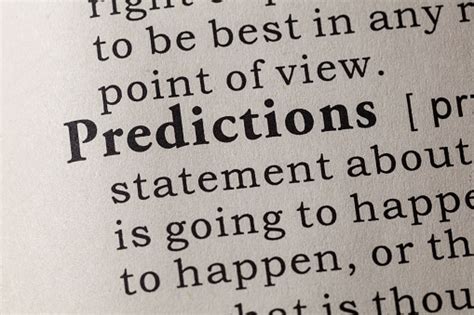 Definition Of Predictions Stock Photo Download Image Now Book