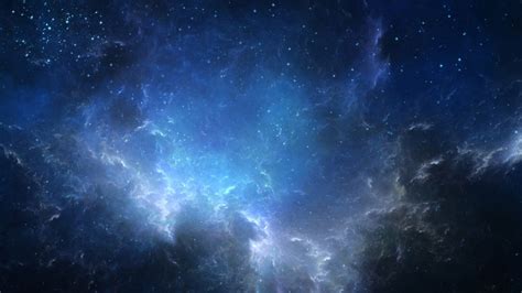 Wallpaper Blue Nebula Galaxy Stars Universe Wallpapermaiden