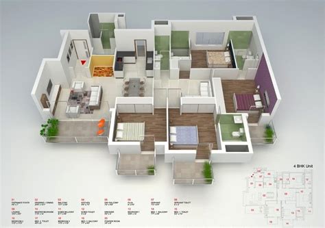 Four bedroom flat image above is part of the post in four bedroom flat gallery. 4 Bedroom Apartment/House Plans