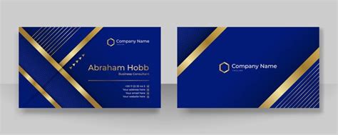 Premium Vector Modern Creative And Clean Blue Gold Business Card