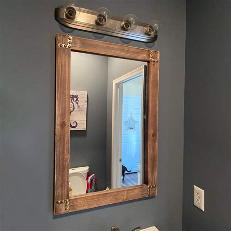 How To Frame A Bathroom Mirror With Wood Rispa