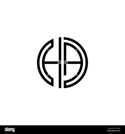 Ha Alphabet Abstract Initial Letter Logo Design Vector Template Stock