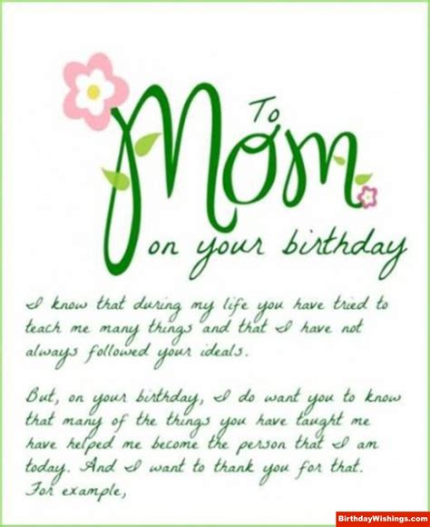 Birthday Poem For Mom