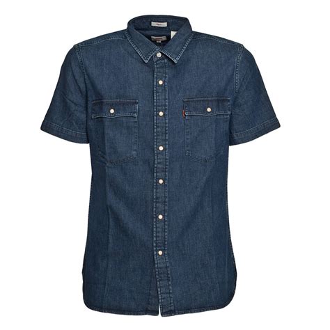 Denim Short Sleeve Shirt Blue Denim S Levis Touch Of Modern
