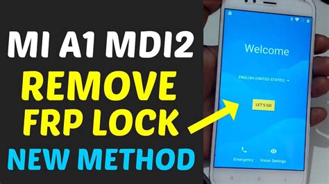 Xiaomi Mi A1 Mdi2 Remove Frp Lock Without Pc New Method Youtube