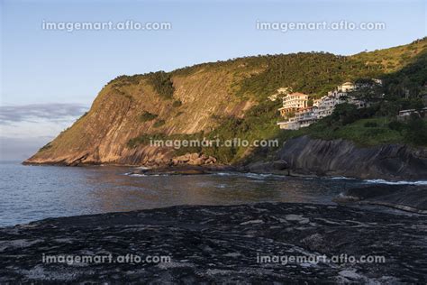 Beautiful View To Rich Houses On Beach Rainforest Hill Side Niterói