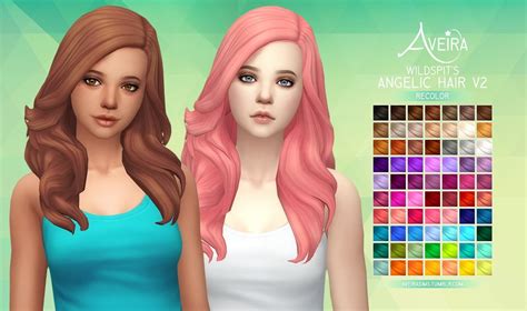 Aveira Sims Wildspits Angelic Hair V Recolor Sims Hairs Sims Babe Sims Sims