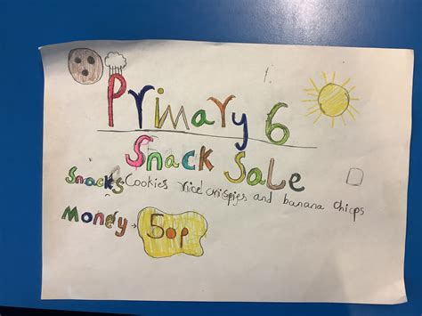 Friday Snack Sale Royal Mile Primary School
