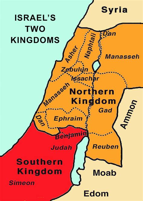 Map Of Israel Divided Kingdom