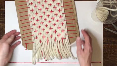 How To Weave On A Cardboard Loom Youtube